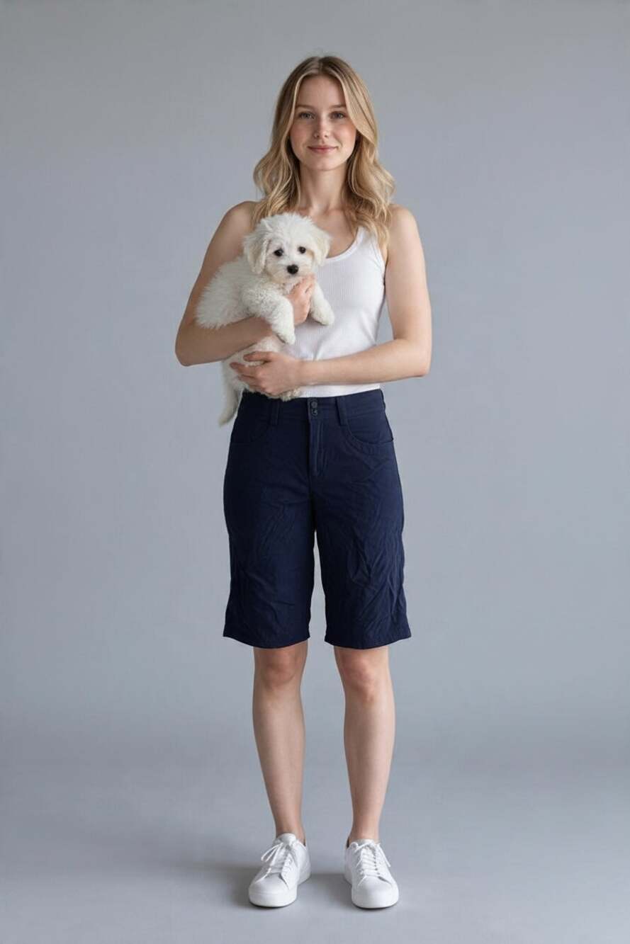 EDDIE BAUER Shorts Size 8 Navy Blue Pockets Hiking Workout Activewear Short